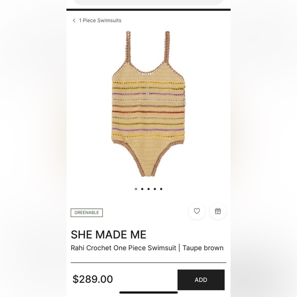 Crochet one piece swimsuit - Picture 1 of 6